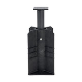 In Ground Parasol Base - 50cm in black moulded plastic, tapered ground-spike design with central steel pole and mounting plate, shown on a plain white background.