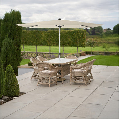 Riva 3 X Rectangular Champagne Parasol - 3m