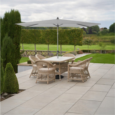 Riva 3 X Rectangular Luna Grey Parasol - 3m