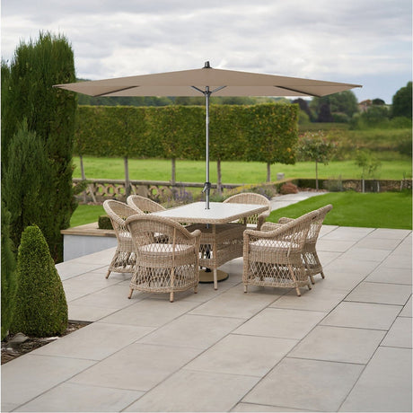Riva 3 X Rectangular Taupe Parasol - 3m