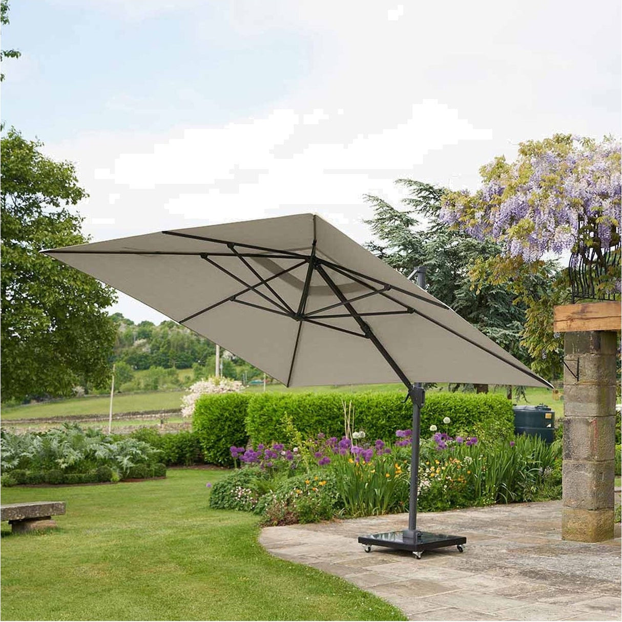 Challenger T2 Champagne Cantilever Parasol - 3m