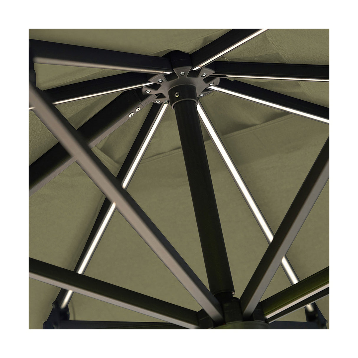 Glow Challenger T2 Premium Lush Green Cantilever Parasol - 3m