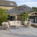 Challenger Teak T2 Premium Manhattan Grey Cantilever Parasol - 3m