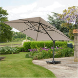Challenger T2 3.5 X Rectangular Premium Champagne Cantilever Parasol