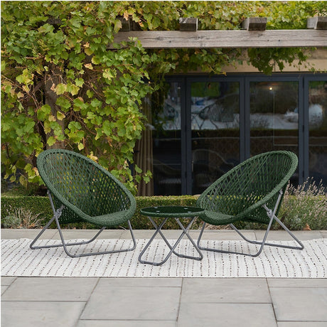 Tobs Outdoor Green Foldable Loungers Set - 41cm