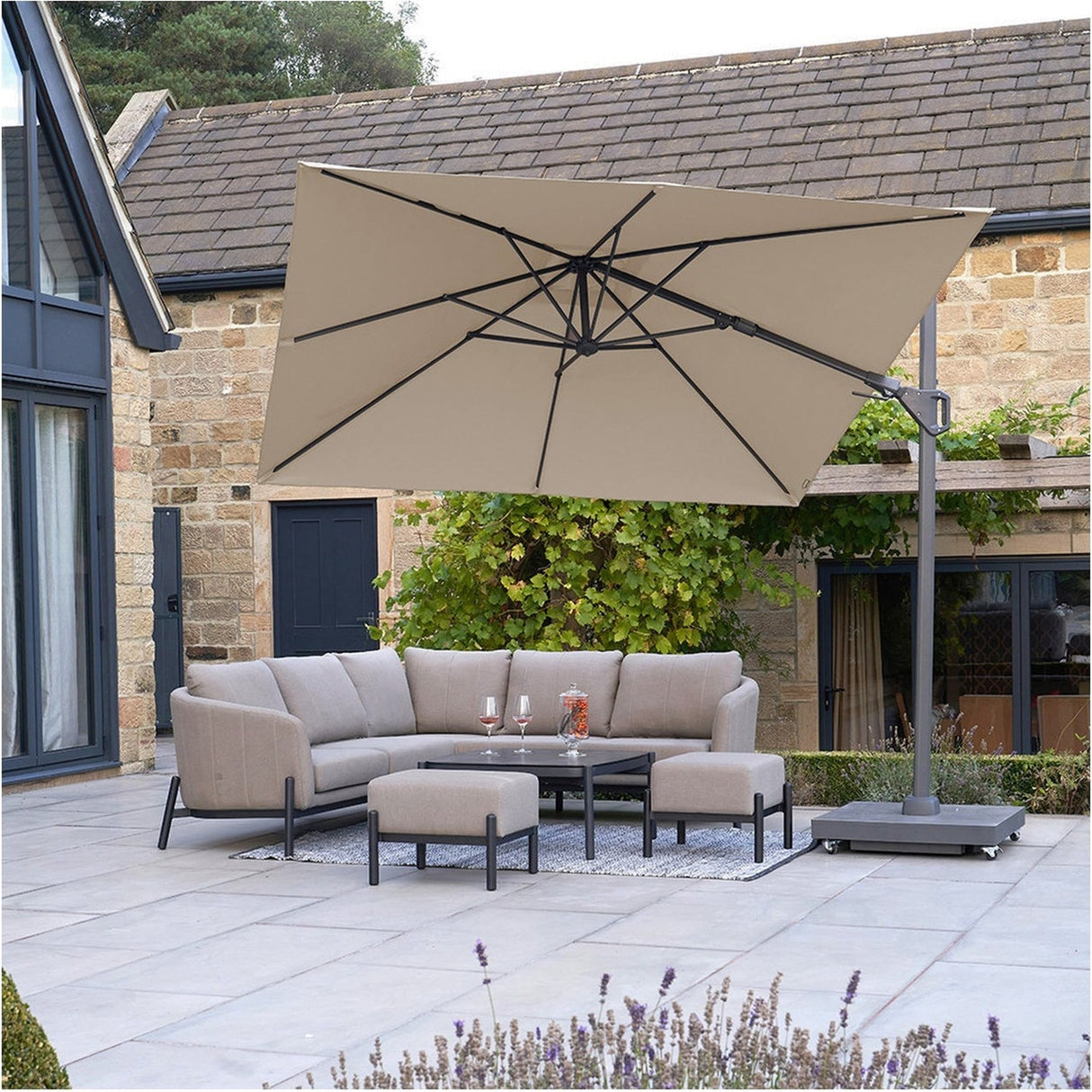 Voyager T2 Champagne Cantilever Parasol - 2.7m