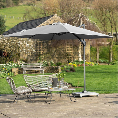 Voyager T2 Luna Grey Cantilever Parasol - 2.7m