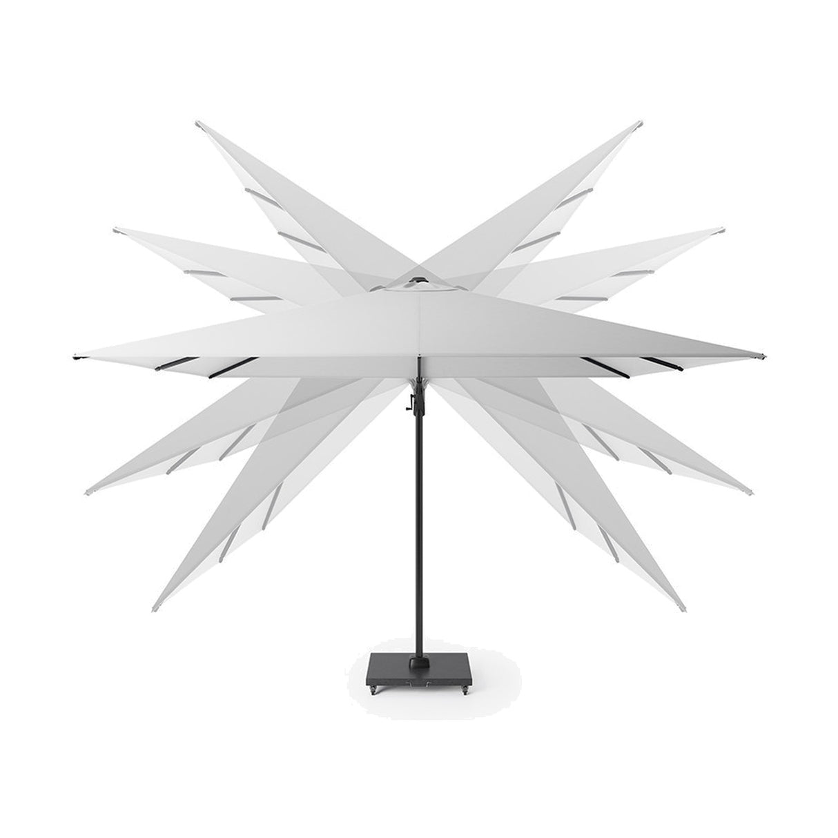 Voyager T1 X Rectangular Sandstone / Champagne Cantilever Parasol - 3m