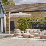 Voyager T1 X Rectangular Sandstone / Champagne Cantilever Parasol - 3m