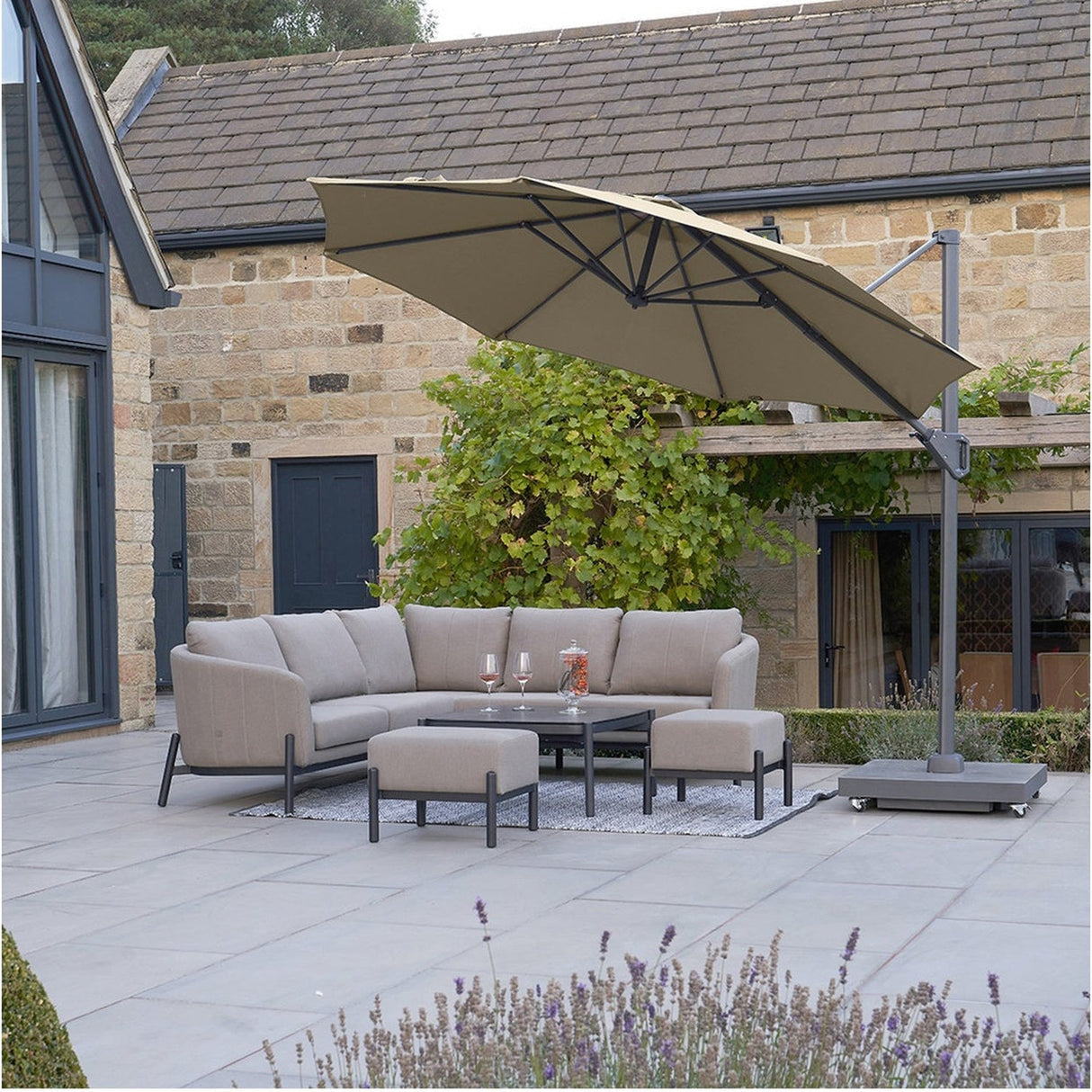 Voyager T1 Champagne Cantilever Parasol - 3m