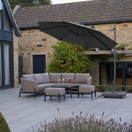 Voyager T1 Anthracite Cantilever Garden Parasol - 3m