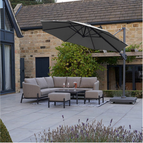 Voyager T1 Luna Grey Cantilever Parasol - 3m