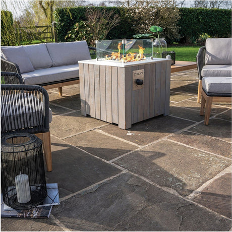 Cosi Grey Wash Gas Fire Pit - 69cm