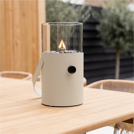 Cosi Sandy Beige Gas Flame Lantern - 30cm
