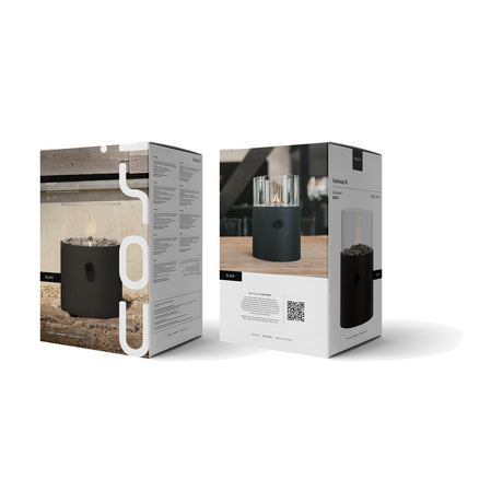 Cosi Extra Large Black Gas Flame Lantern - 30cm