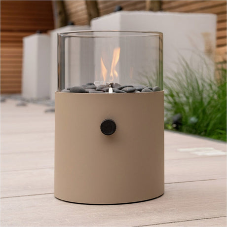 Cosi Extra Large Sandy Beige Gas Flame Lantern - 30cm