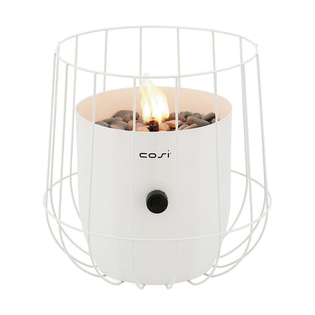 Cosi Basket White Gas Flame Lantern - 31cm