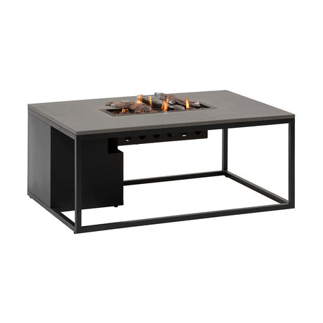 Cosi Black & Grey Gas Fire Pit Table - 120cm