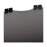 Cosi Cover Plate for Large Glass Set, 52cm, in matte black metal with a curved top edge and two mounting brackets, shown against a plain white background.
