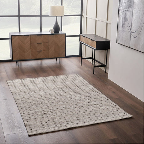 Indoor Outdoor Natural Double Stitch Design Rug - 230 x 160cm