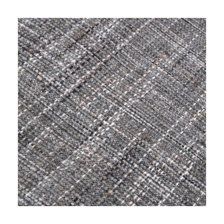 Indoor Outdoor Steel Grey & White Stripe Design Runner Rug