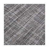 Close-up of the Indoor Outdoor Steel Grey & White Stripe Design Rug, 230 x 160cm, showing a woven flecked texture in grey, white and black tones.