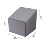 High Back Lounge Chair Aerocover, an anthracite fabric garden furniture cover, 90cm back, 78cm x 75cm base, shown on a plain white background with dimension labels.