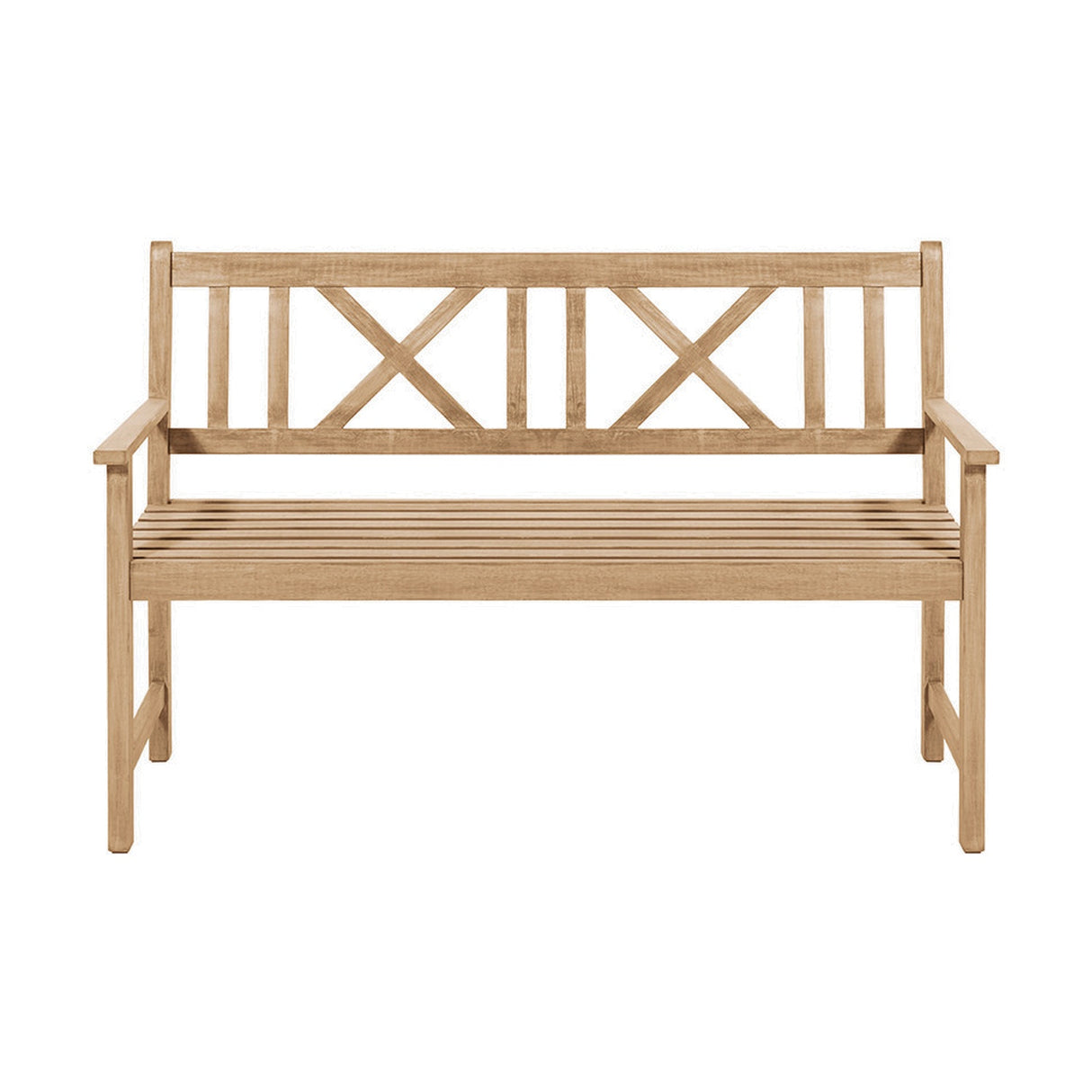 Cambridge Light Teak Outdoor 3 Seater Acacia Bench - 150cm