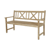 Cambridge Light Teak Outdoor 3 Seater Acacia Bench - 150cm