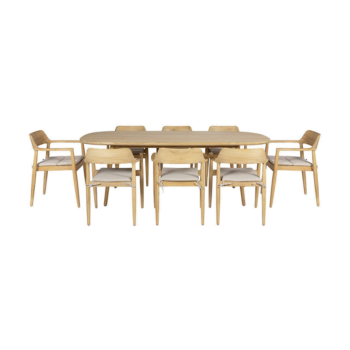 Salita Outdoor 8 Seater Dining Set - 78cm