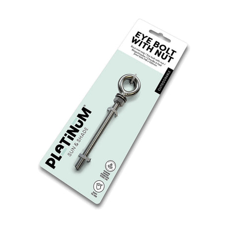 M8 100 Eye Bolt with Nut For Wooden Pole, INOX - 13cm