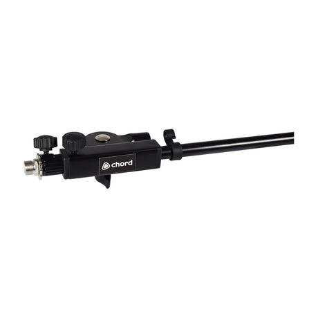 Chord MBA2 telescopic boom arm with black finish, adjustable knobs, 3/8" thread base, and extending arm shown on a plain white background.