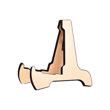 Chord SSTAND-LW folding guitar stand in light wood veneer plywood with black edges, shown upright on a plain white background.