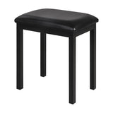 NU-X Piano Bench, Upholstered Black Seat