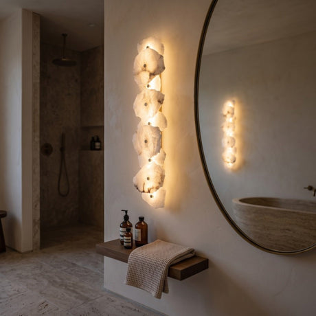 Frammenta LED 9 Light Fragment Alabaster Wall Light - Brass
