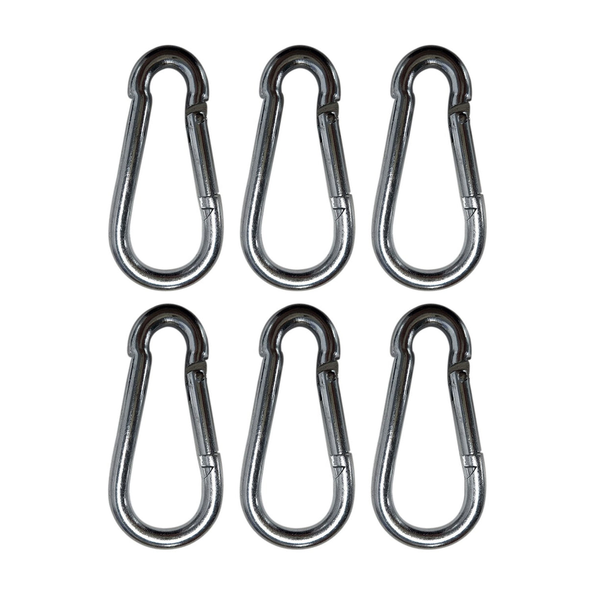 Citronic CARABINER-6 Zinc-Plated Steel Carabiner Pack of 6