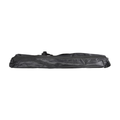 Chord foldable sheet music stand packed inside its black zipped nylon carry bag with handle, shown on a plain white background.