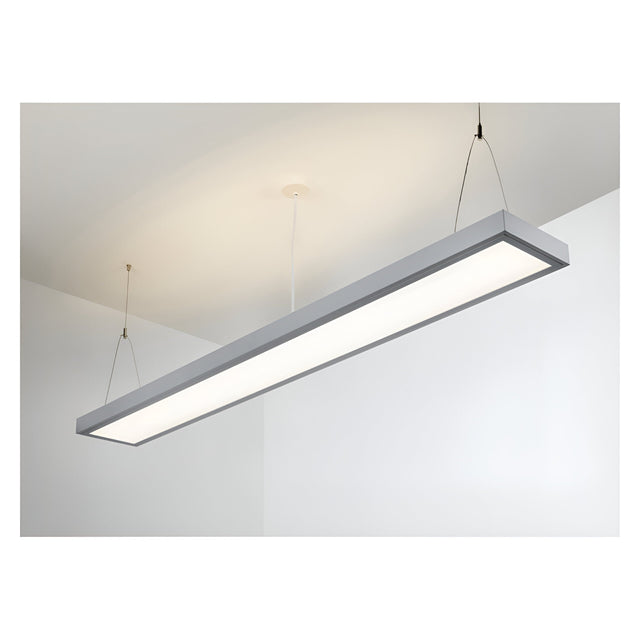 230V IP20 55W LED Suspended Emergency Direct/Indirect Grey Luminaire