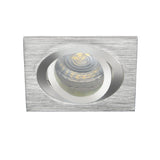 Seidy 90x90 Square MR16 Recessed Downlight - Brushed Aluminium