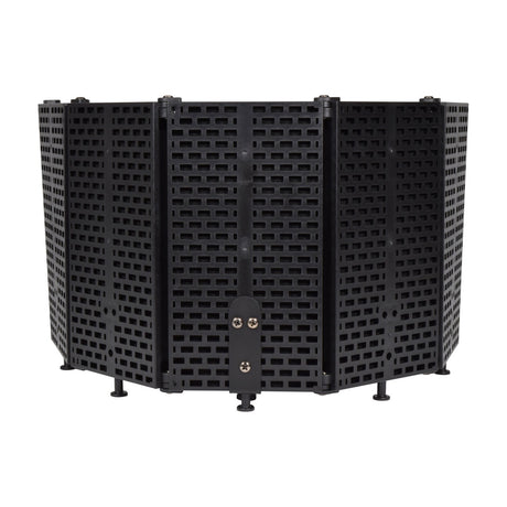 Citronic MIS-705P five-section foldable microphone isolation screen with perforated thermoplastic panels and folding feet, shown on a white background.