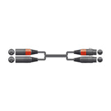Citronic 2XF-2XM075 Twin XLR Audio Lead 0.75m