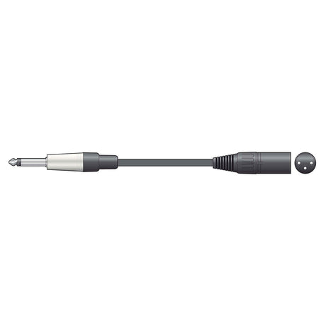 Illustration of a Citronic Classic Audio Lead featuring a mono jack and XLR male connector, set against a white background.