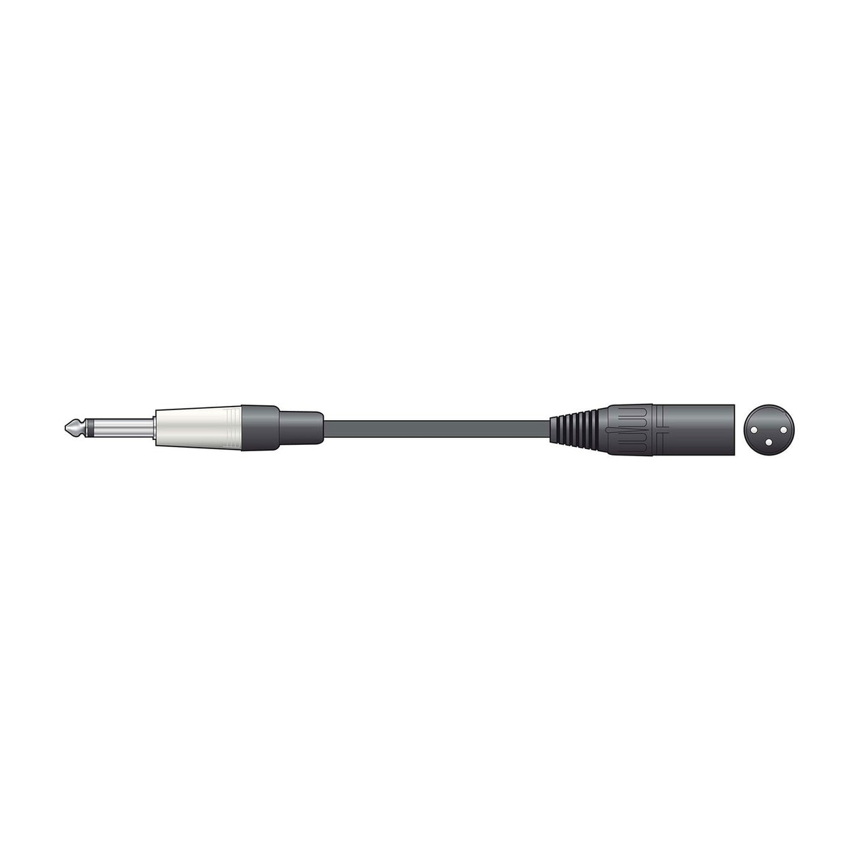 Citronic M6J-XM1200 6.3mm Mono Jack to XLR Male Lead 12m