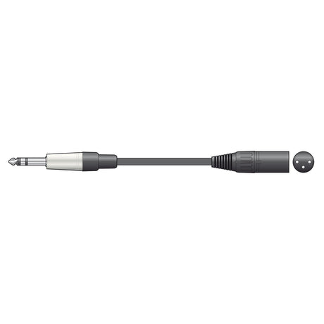 Illustration of a Citronic Classic Audio Lead featuring a 6.3mm TRS jack plug on the left and an XLR male connector on the right, shown in black and silver with a simple design.