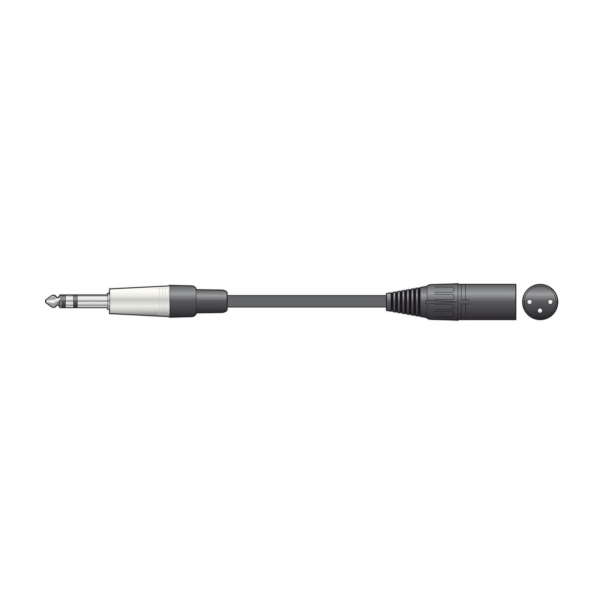 Citronic S6J-XM1200 6.3mm TRS Jack to XLR Male Cable 12m