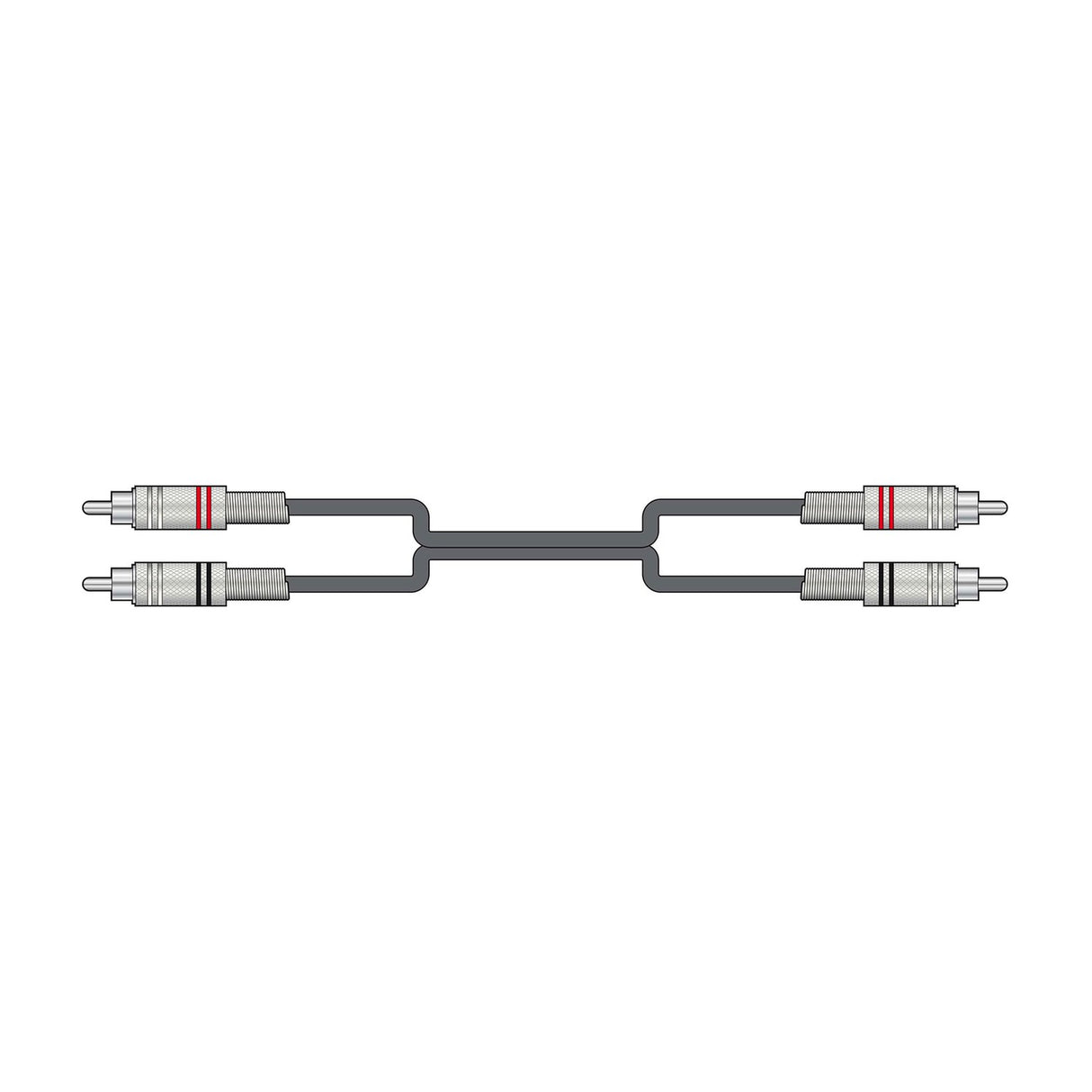 Citronic 2R-2R050 Twin RCA Phono Audio Lead 0.5m