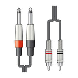 Citronic 2R-2M6J600 Twin 6.3mm Jack to RCA Audio Lead