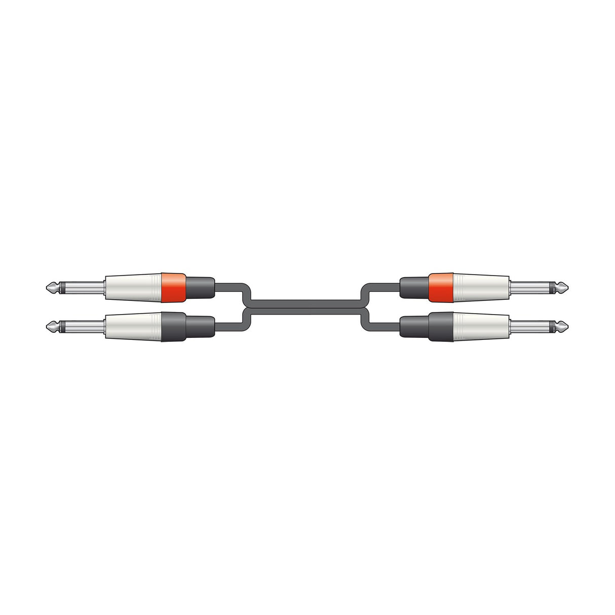 Citronic 2M6J-J600 Twin 6.3mm Mono Jack Audio Lead 6m