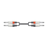 Citronic 2M6J-J600 Twin 6.3mm Mono Jack Audio Lead 6m