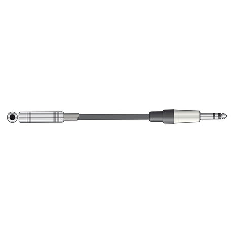 Illustration of the Citronic Classic audio lead with pure copper conductors, featuring a 6.3mm plug on one end and a 6.3mm socket on the other, displayed on a white background.